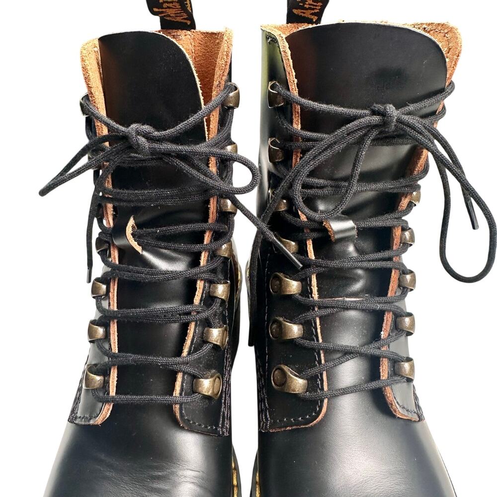 Dr. Martens | Women | Leona Black Vintage Smooth Leather Heeled Boots | Sz 6 - Picture 8 of 16